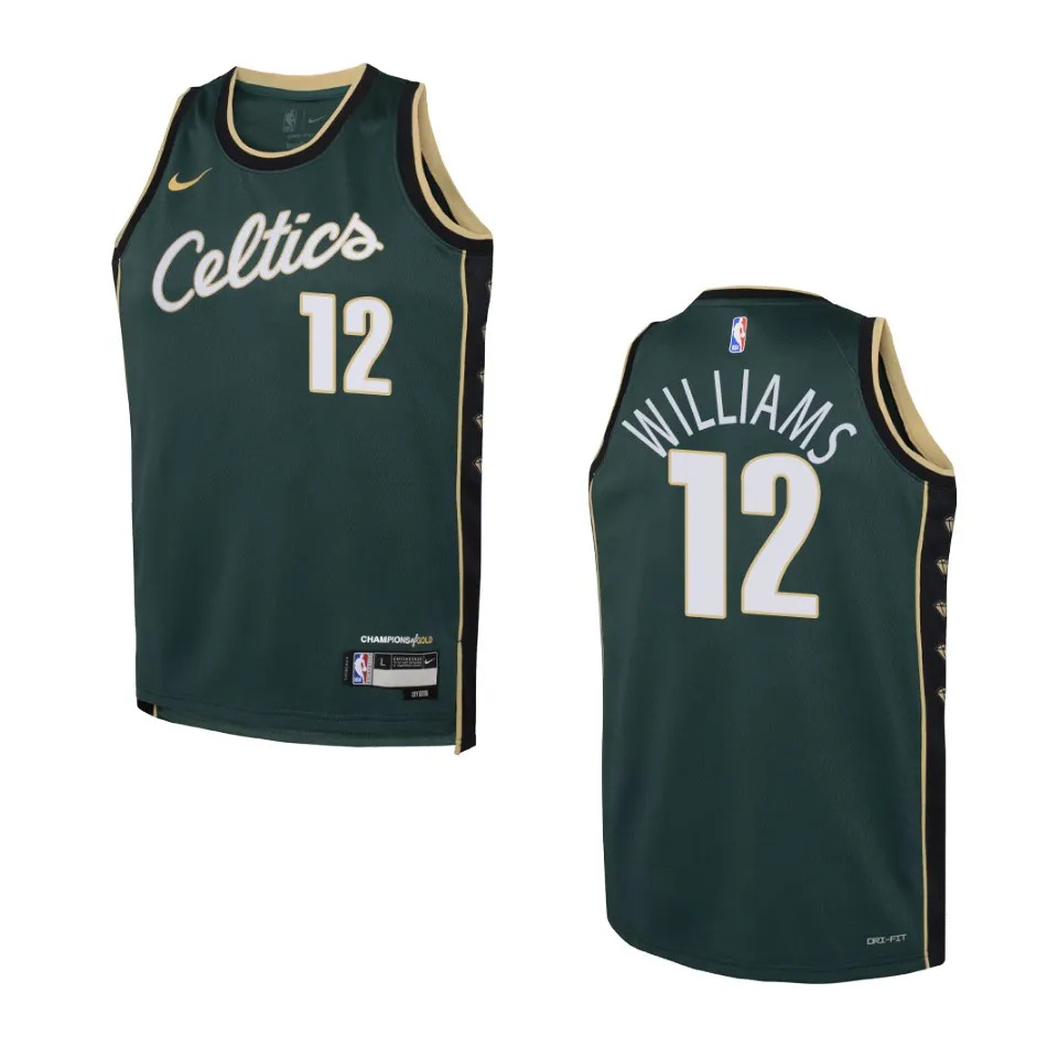 Youth Boston Celtics Grant Williams #12 City Edition 2022-23 Green Jersey 2401JMSC